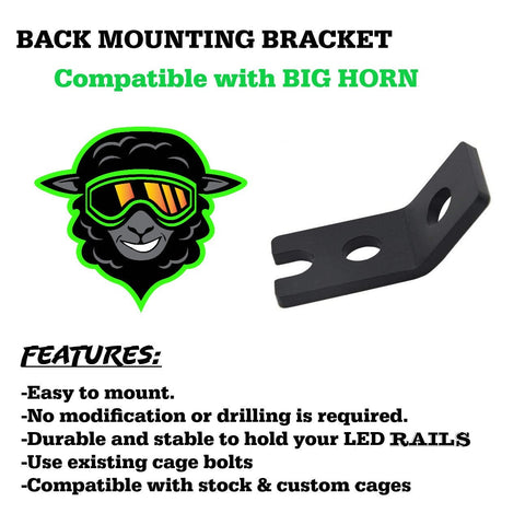 BACK MOUNTING BRACKET - Compatible with BIG HORN LIGHT RAILS