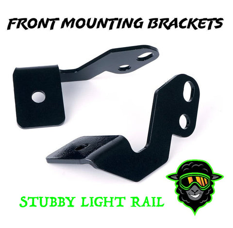 RZR - FRONT MOUNTING BRACKET - Compatible with STUBBY LIGHT RAILS